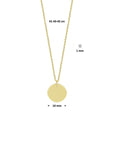 14K geelgoud graveercollier rondje 41 - 43 - 45 cm 4020570 - PansiteNederland.nl