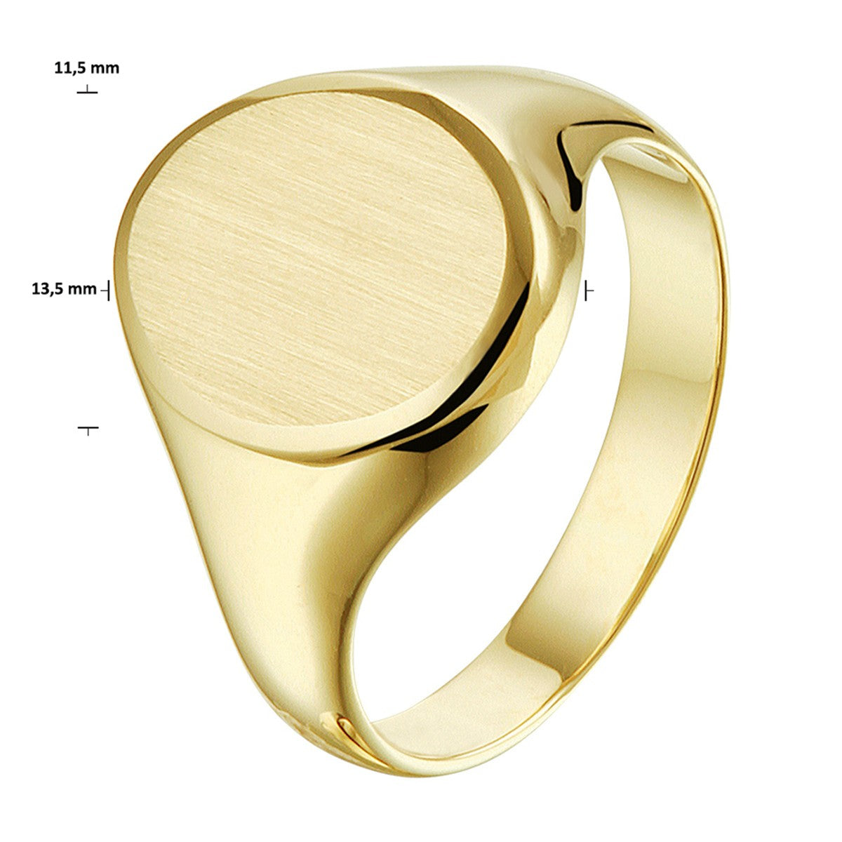 14K Geelgoud Graveerring Mat Gediamanteerd 4020585 - PansiteNederland.nl