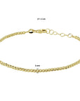 14K Geelgoud Armband Bolletjes Gediamanteerd 2,0 Mm 17 + 2 Cm 4020594 - PansiteNederland.nl