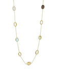 14K geelgoud collier natuurlijke kleurstenen 42 - 45 cm 4020660