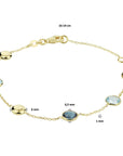 14K Geelgoud Armband Topaas 16 - 19 Cm 4020677 - PansiteNederland.nl