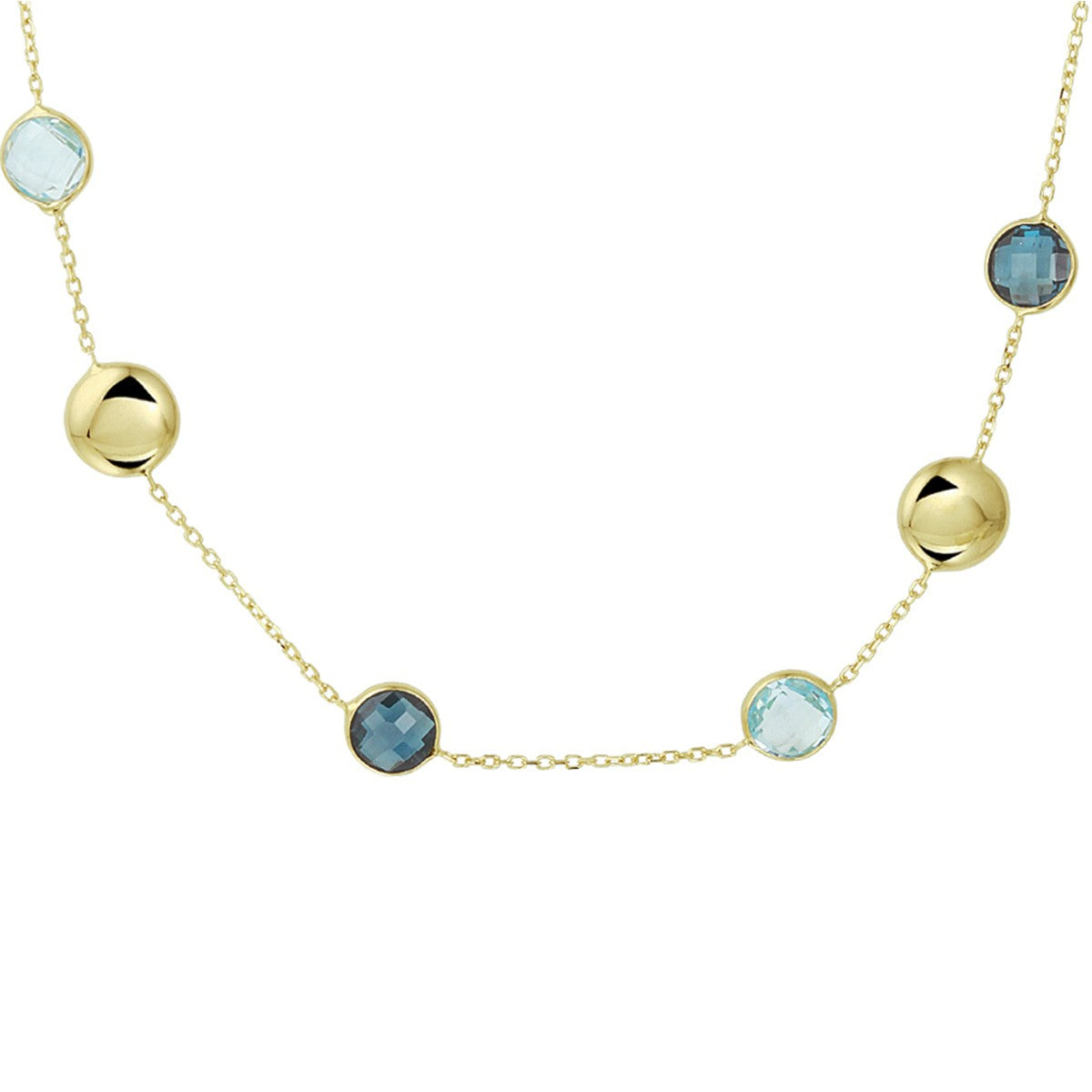 14K geelgoud collier topaas 42 - 45 cm 4020678 - PansiteNederland.nl