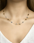 14K geelgoud collier topaas 42 - 45 cm 4020678 - PansiteNederland.nl