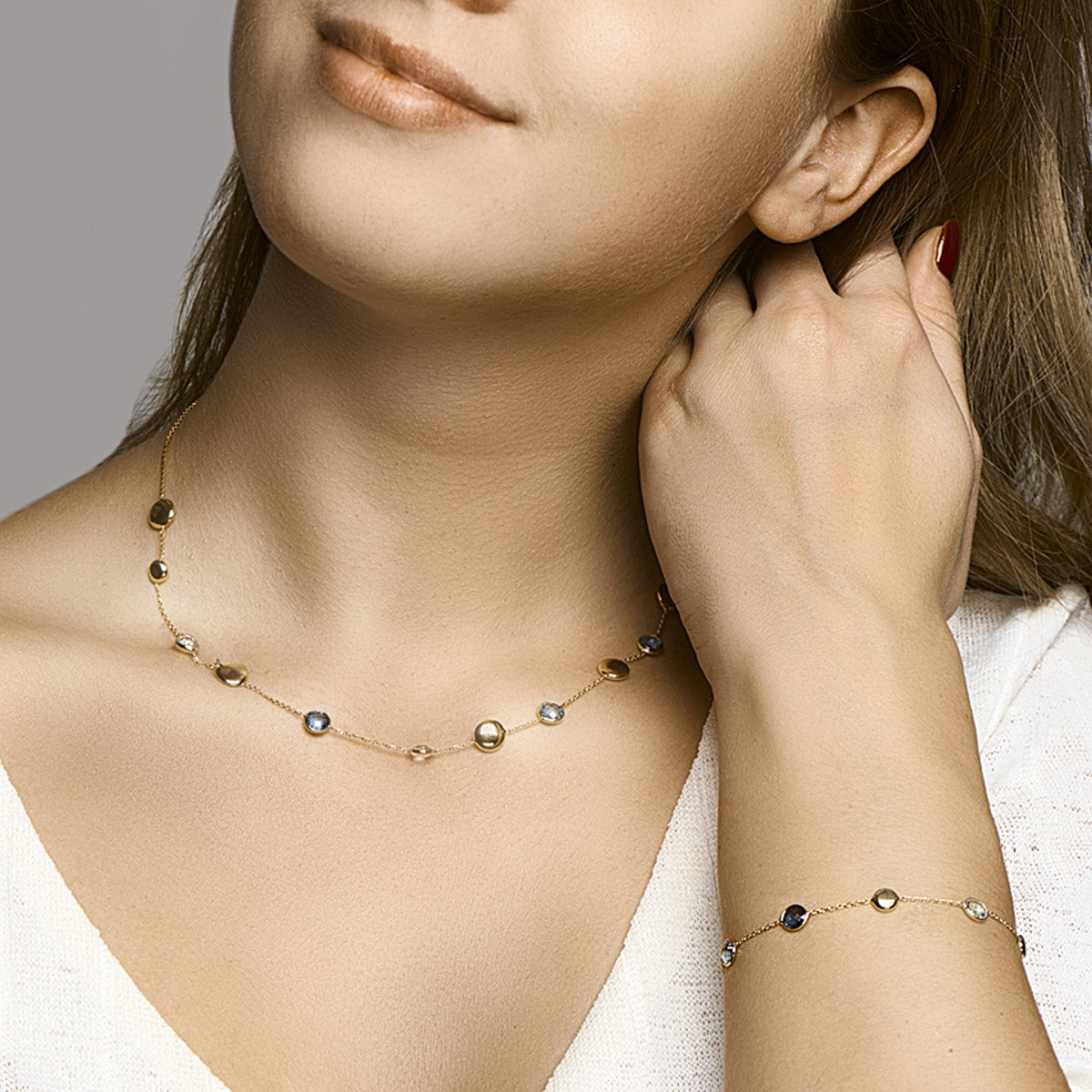 14K geelgoud collier topaas 42 - 45 cm 4020678 - PansiteNederland.nl