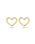 14K Geelgouden oorknoppen hart - 4020685