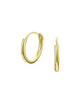 14K Geelgouden oorringen ronde buis 11mm - 4020701