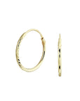 14K Geelgouden oorringen gediamanteerd 14mm - 4020710