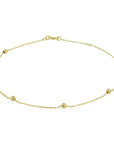 14K Geelgouden enkelbandje bolletjes 1,0 mm 24 - 26 cm 4020719 - PansiteNederland.nl
