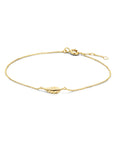14K Geelgoud Armband Veer 0,8 Mm 16 - 17 - 18 Cm 4020734 - PansiteNederland.nl