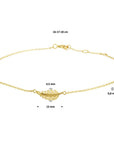 14K Geelgoud Armband Veer 0,8 Mm 16 - 17 - 18 Cm 4020734 - PansiteNederland.nl