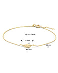 14K Geelgoud Armband Veer 0,8 Mm 16 - 17 - 18 Cm 4020734 - PansiteNederland.nl