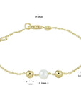 14K Geelgoud Armband Parel 17 - 19 Cm 4020764 - PansiteNederland.nl