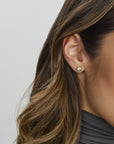 14K Geelgoud Oorknoppen Zirkonia 4020771