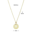 14K Geelgoud Collier Letter 40 - 42 - 44 Cm 4020799