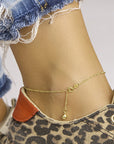 14K Geelgouden enkelbandje singapore 1,4 mm 24 - 26 cm 4020829 - PansiteNederland.nl