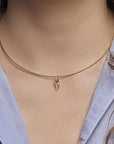 14K Bicolor gouden hanger zirkonia bicolor gestift 4020917 - PansiteNederland.nl