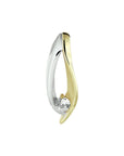 14K geelgoud hanger zirkonia bicolor gestift 4020918 - PansiteNederland.nl