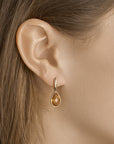 14K Geelgoud Klapoorringen Citrien 26 Mm 4020944 - PansiteNederland.nl
