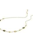 14K geelgoud collier rutiel kwarts 42 - 45 cm 4021004