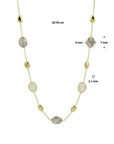 14K geelgoud collier rutiel kwarts 42 - 45 cm 4021004