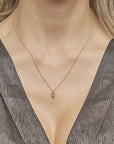 14K geelgoud hanger diamant 0.03ct h si 4021018 - PansiteNederland.nl