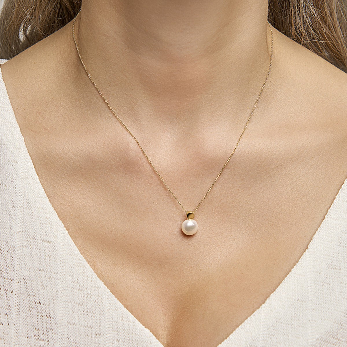14K geelgoud hanger parel 4021019 - PansiteNederland.nl