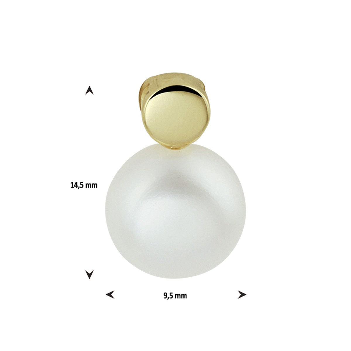 14K geelgoud hanger parel 4021019 - PansiteNederland.nl