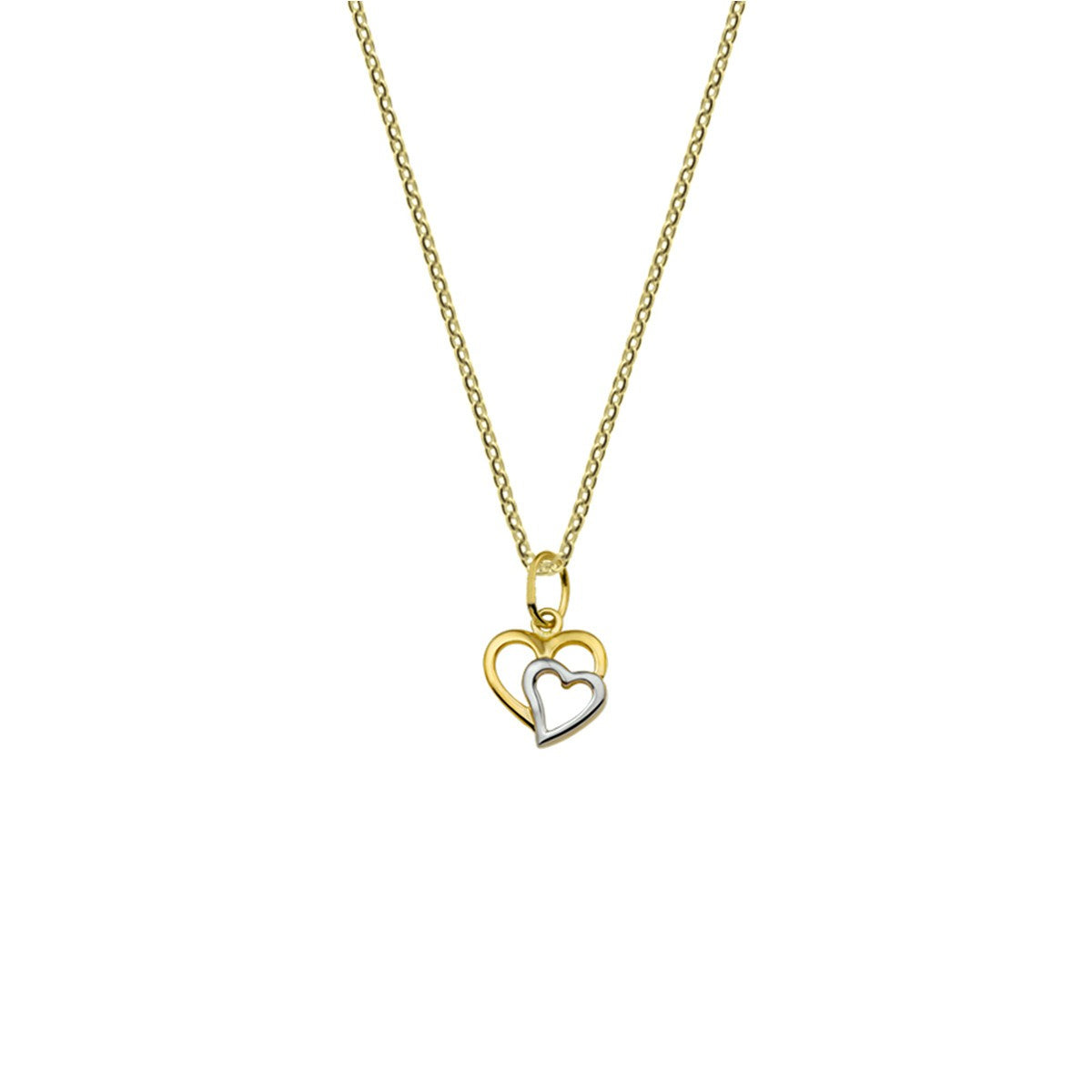 14K geelgoud collier hart 41 + 4 cm 4021193 - PansiteNederland.nl