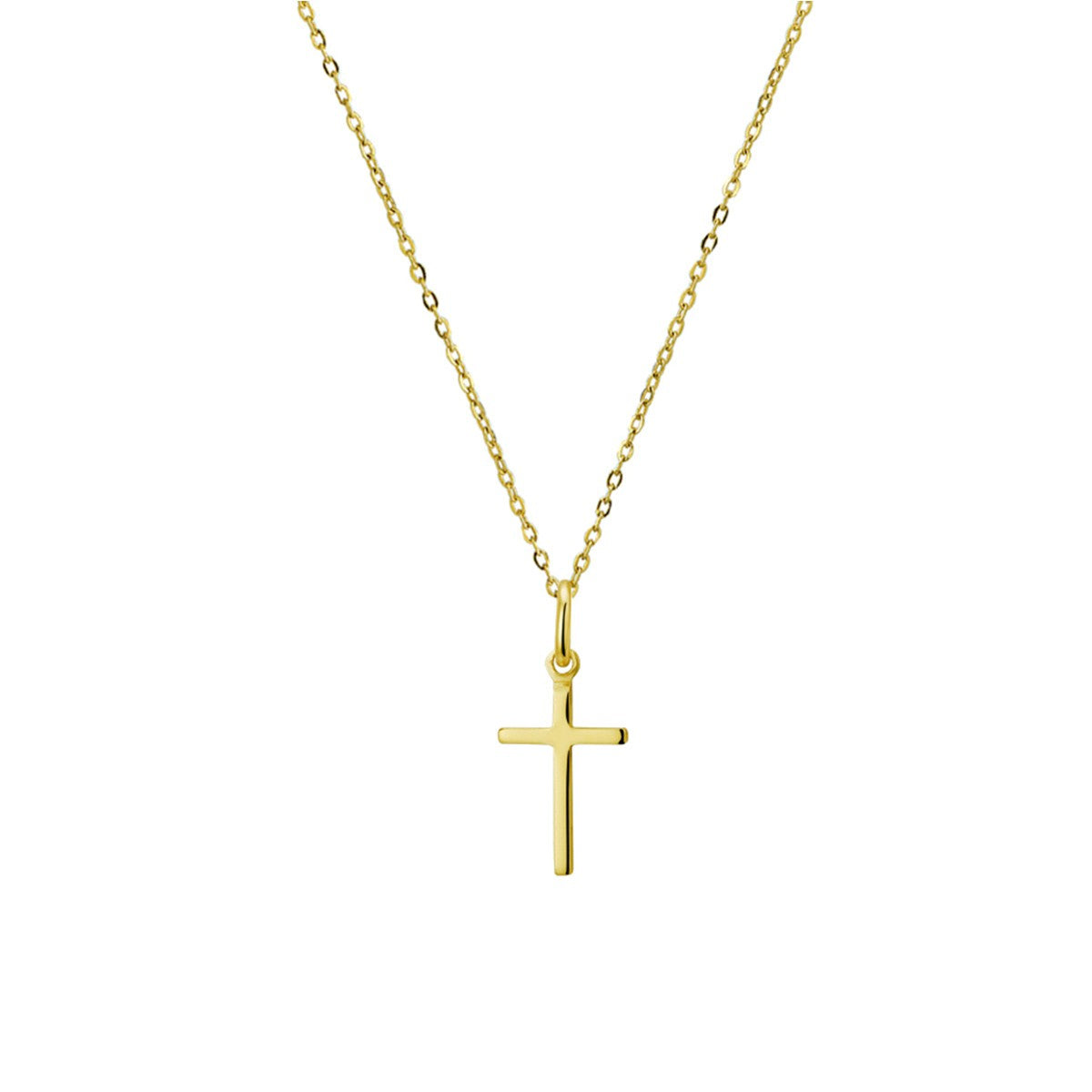14K geelgoud collier kruis 41 + 4 cm 4021196 - PansiteNederland.nl