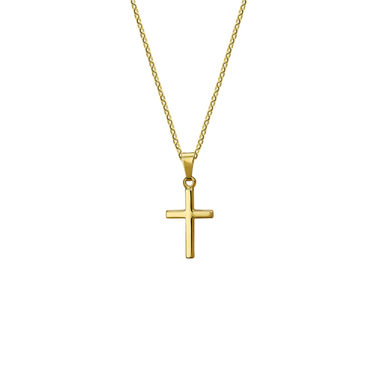 14K geelgoud collier kruis 41 + 4 cm 4021197 - PansiteNederland.nl