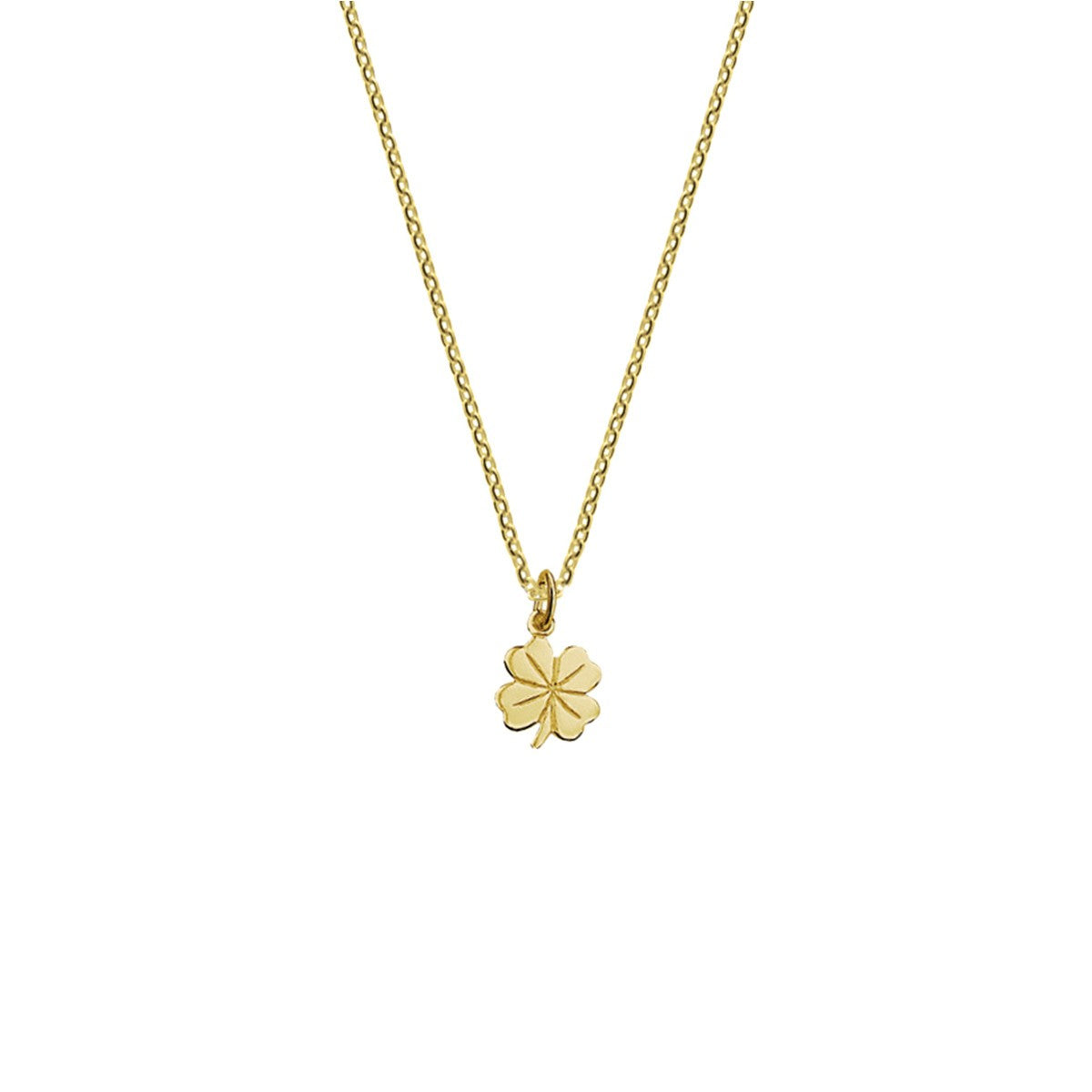14K geelgoud collier klaver 41 + 4 cm 4021202 - PansiteNederland.nl