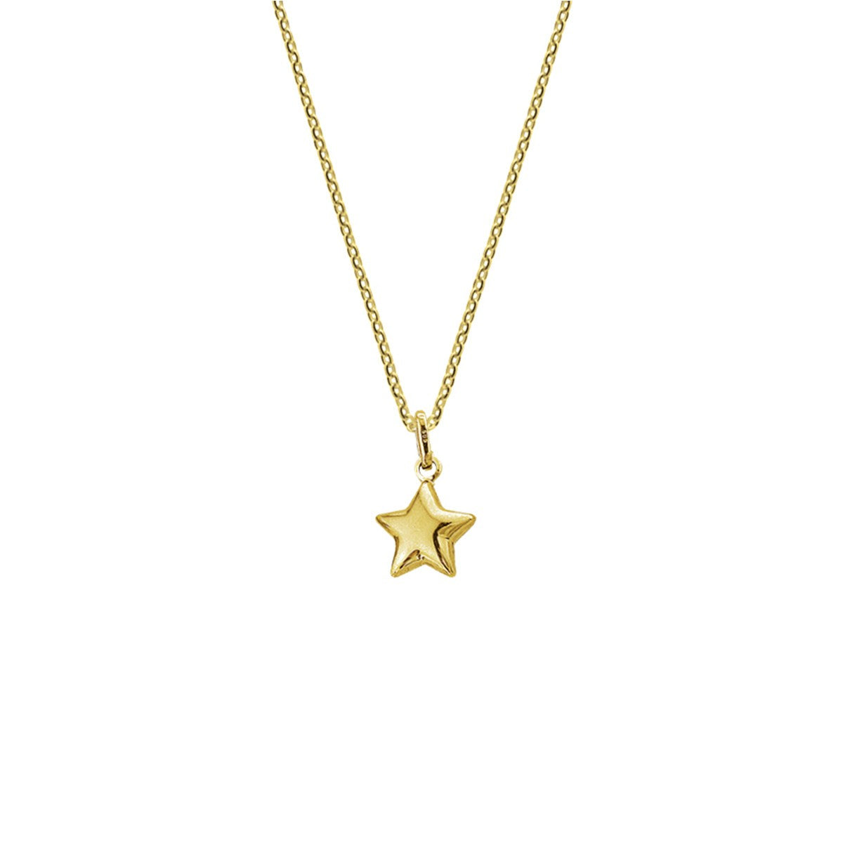 14K geelgoud collier ster 41 + 4 cm 4021211 - PansiteNederland.nl