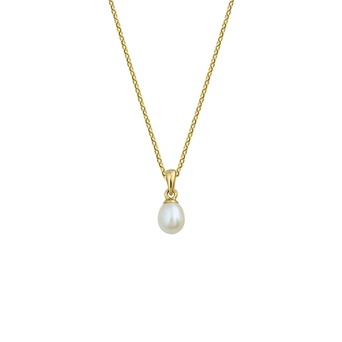 14K geelgoud collier parel 41 + 4 cm 4021213 - PansiteNederland.nl