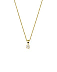 14K geelgoud collier hanger zirkonia 41 + 4 cm 4021218 - PansiteNederland.nl