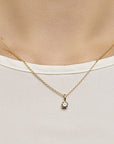 14K geelgoud hanger zirkonia 4021226
