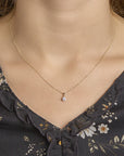 14K geelgoud hanger zirkonia 4021226
