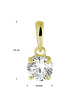 14K geelgoud hanger zirkonia 4021226