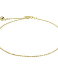 14K Geelgouden enkelbandje anker gediamanteerd 1,3 mm 24 - 26 cm 4021257 - PansiteNederland.nl