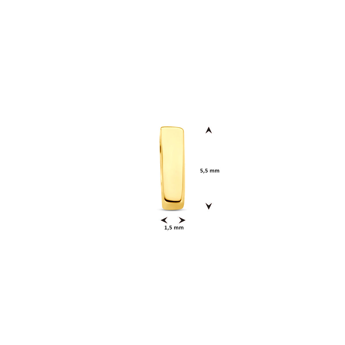 Hanger letter I 5,5 mm 14K geelgoud #Letter_I