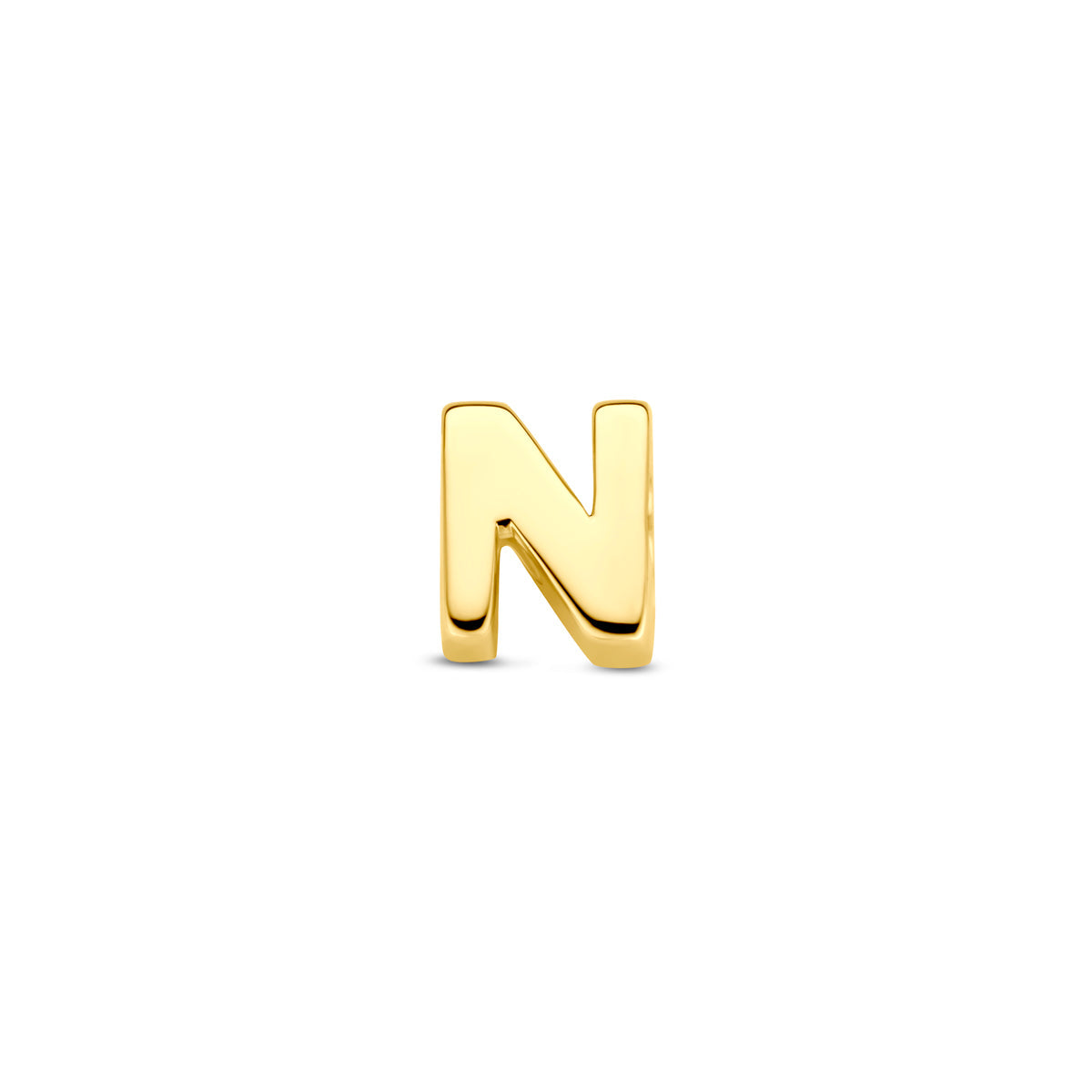 Hanger letter N 5,5 mm 14K geelgoud #Letter_N