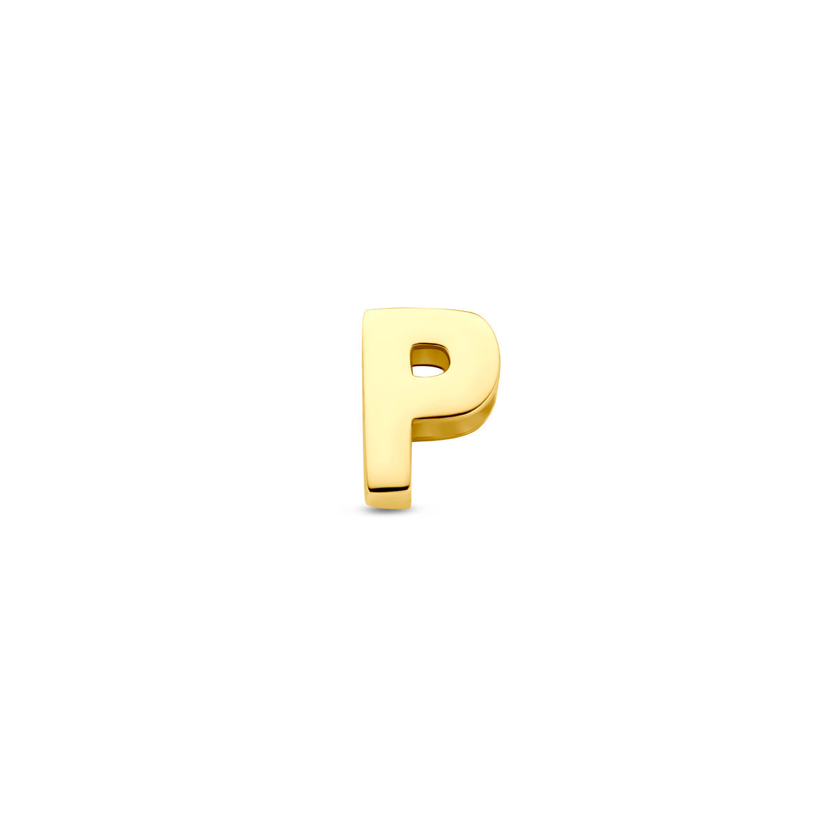 Hanger letter P 5,5 mm 14K geelgoud #Letter_P