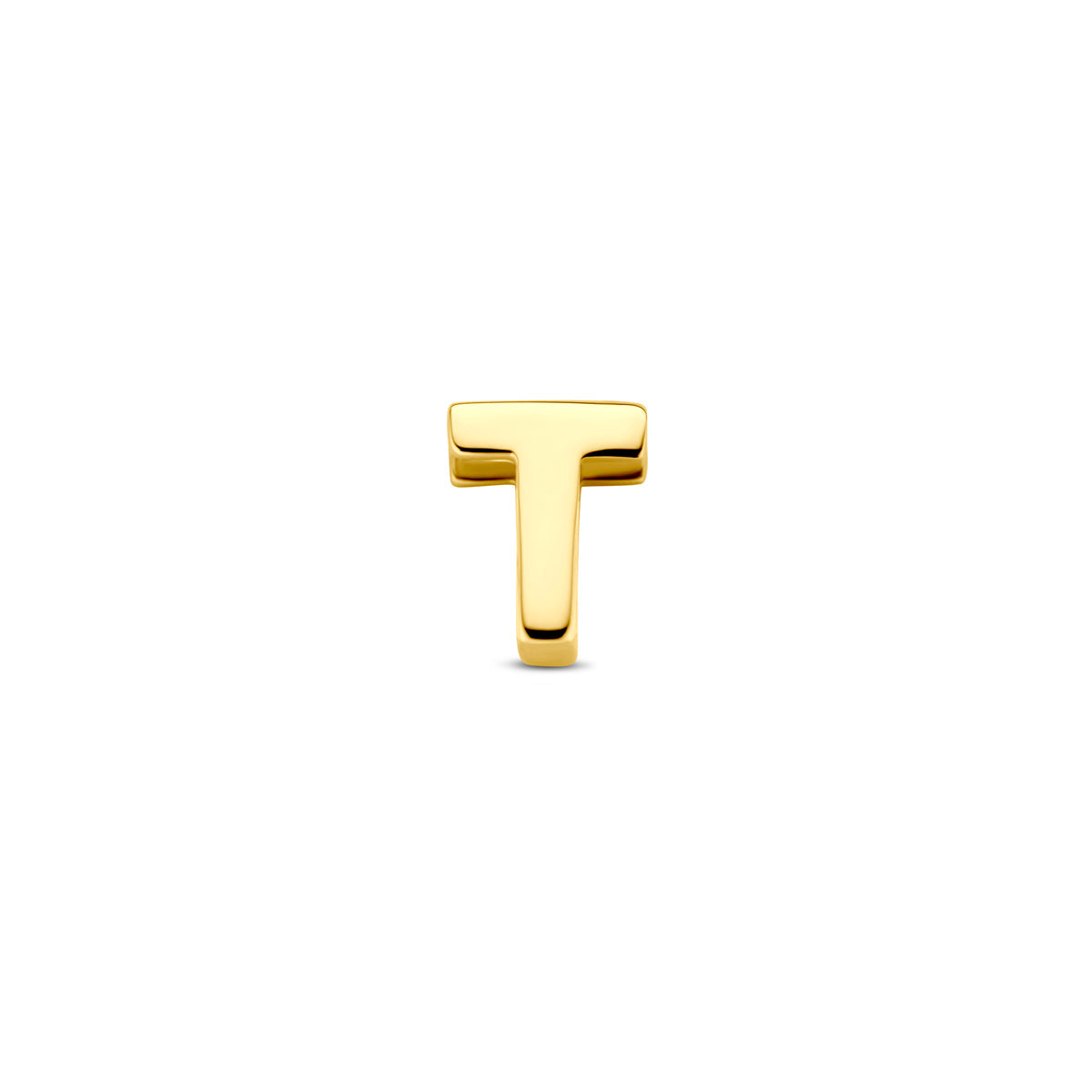 Hanger letter T 5,5 mm 14K geelgoud #Letter_T