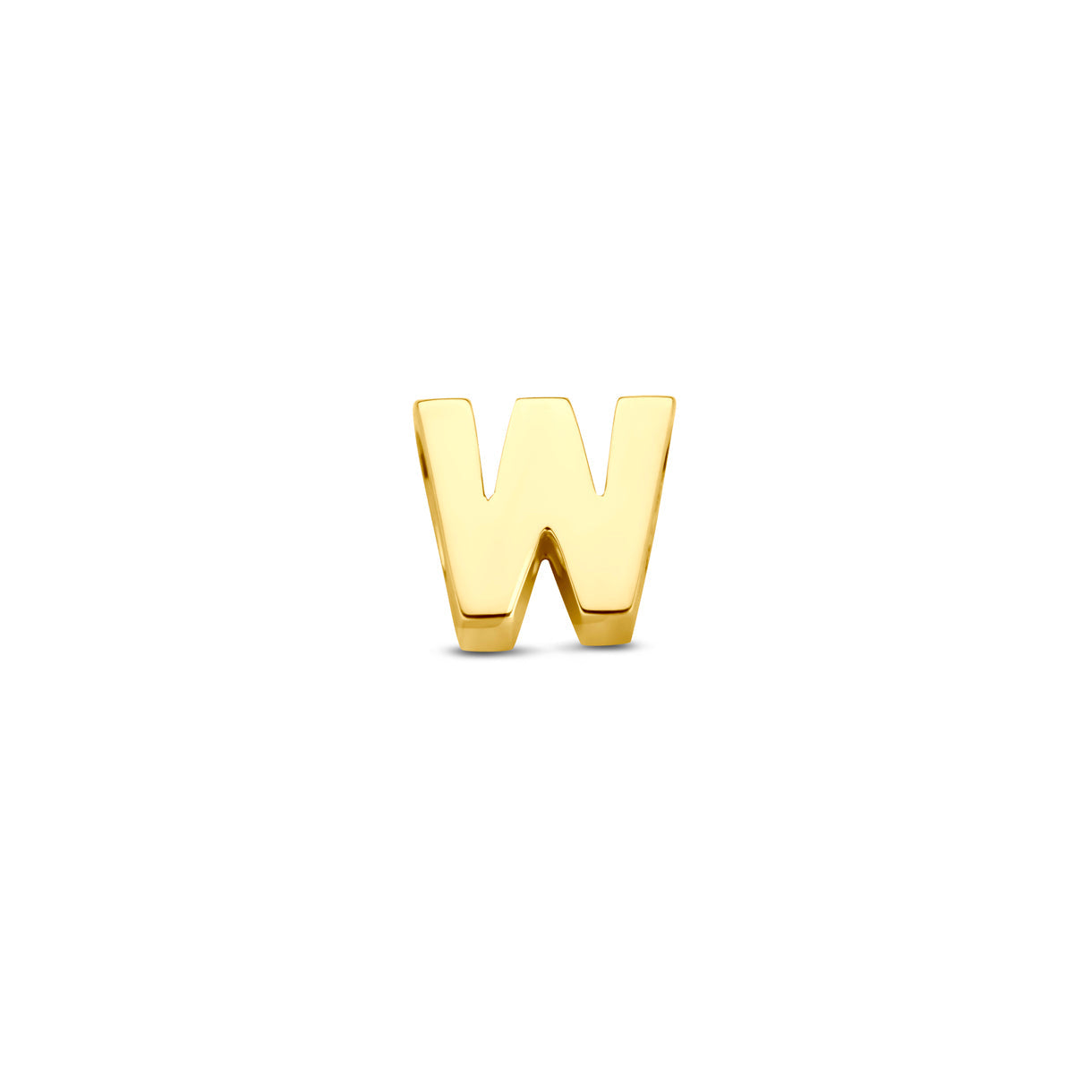 Hanger letter W 5,5 mm 14K geelgoud #Letter_W