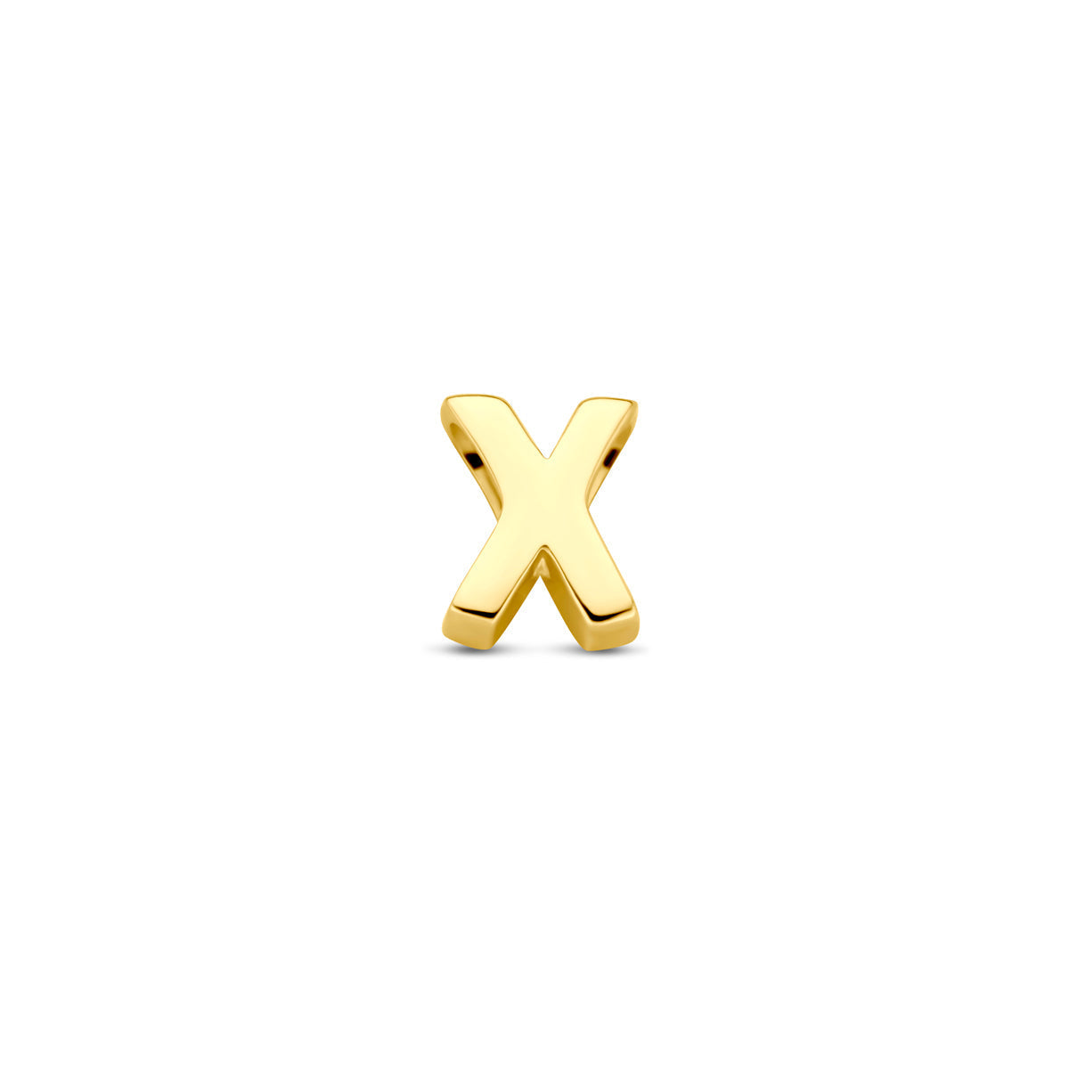 Hanger letter X 5,5 mm 14K geelgoud #Letter_X