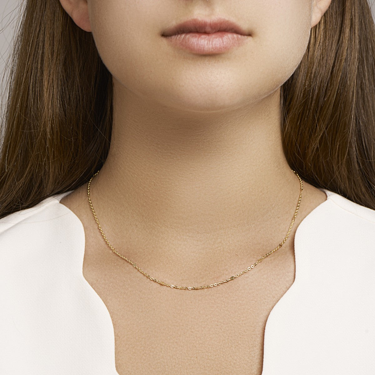 Collier 1,5 mm 40 - 42 - 44 cm 14K geelgoud
