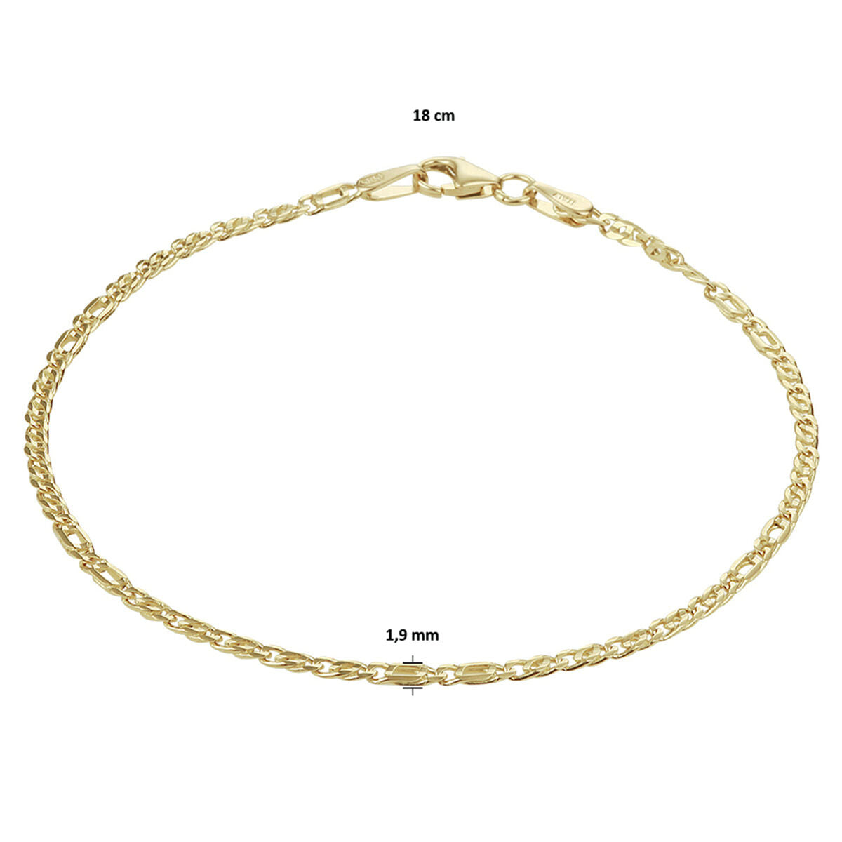 14K Geelgoud Armband Valkenoog 1,9 mm 4021657 - PansiteNederland.nl