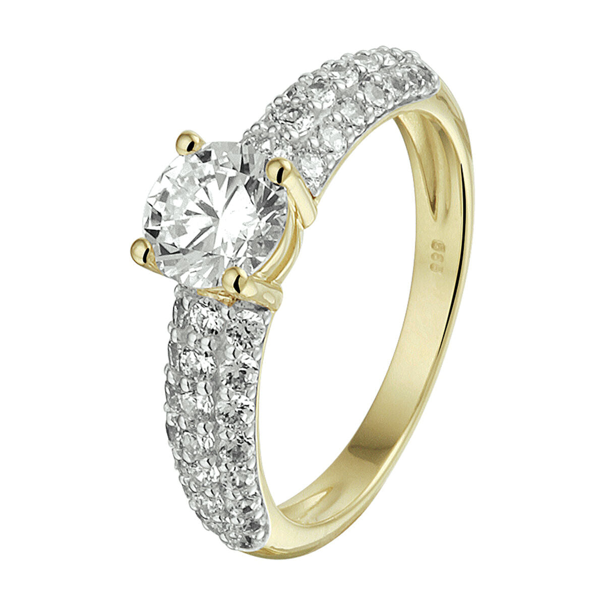 Geelgouden ring zirkonia 14K - 4022378, exclusief en kwalitatief hoogwaardig. Ontdek nu!