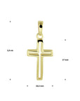 14K geelgoud hanger kruis 4022441 - PansiteNederland.nl