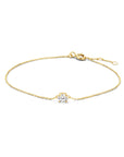 14K Geelgoud Armband Zirkonia 0,8 Mm 16,5 - 17,5 - 18,5 Cm 4022742 - PansiteNederland.nl