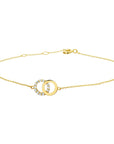 14K Geelgoud Armband Zirkonia 0,8 Mm 16,5 - 17,5 - 18,5 Cm 4022747 - PansiteNederland.nl